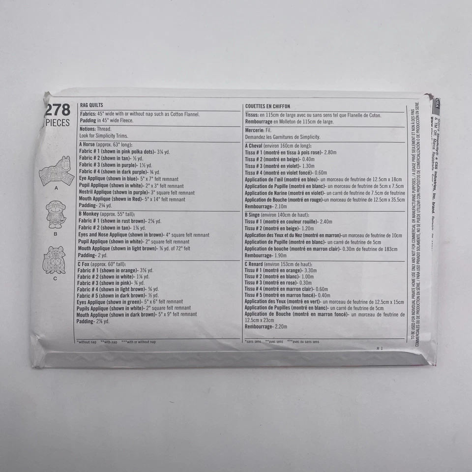 Simplicity Sewing Pattern 8278 Quilt Blanket Uncut - Image 2 of 4