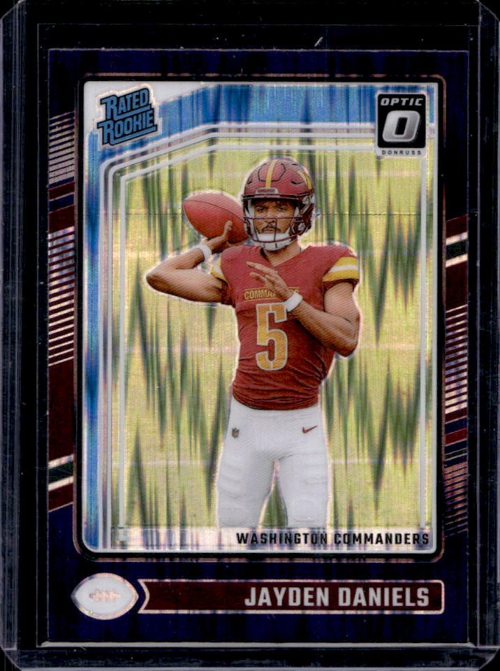 2024 Donruss Optic Jayden Daniels Purple Shock Rated Rookie #248