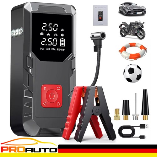 AUTOPUMPE 12V AUTO KFZ STARTHILFE JUMP STARTER LADEGERÄT BOOSTER POWERBANK PKW - Bild 9 von 12