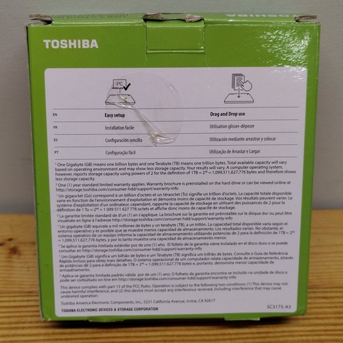 Toshiba Canvio Basics 1TB tragbare externe Festplatte USB 3.0 - mit Kabel - Bild 2 von 17