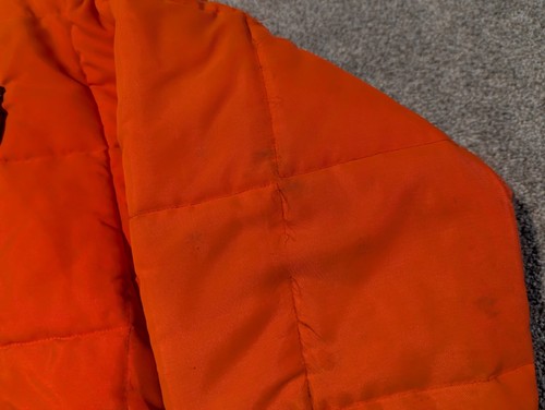 Vintage Bob Allen Jacket Mens Large Orange Shooting Coat Hunting Quilted 80s - Picture 9 of 22