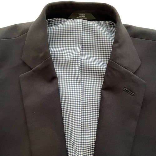 Haggar in motion men’s navy and gingham check tailored blazer 46R - Picture 2 of 9