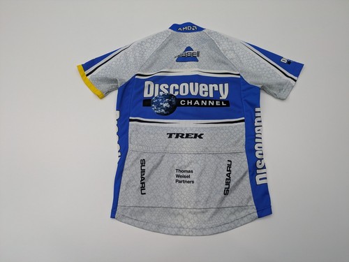 Nike Cycling Jersey Youth M Gray Blue Discovery Channel AMD Trek Italy Subaru - Picture 10 of 12