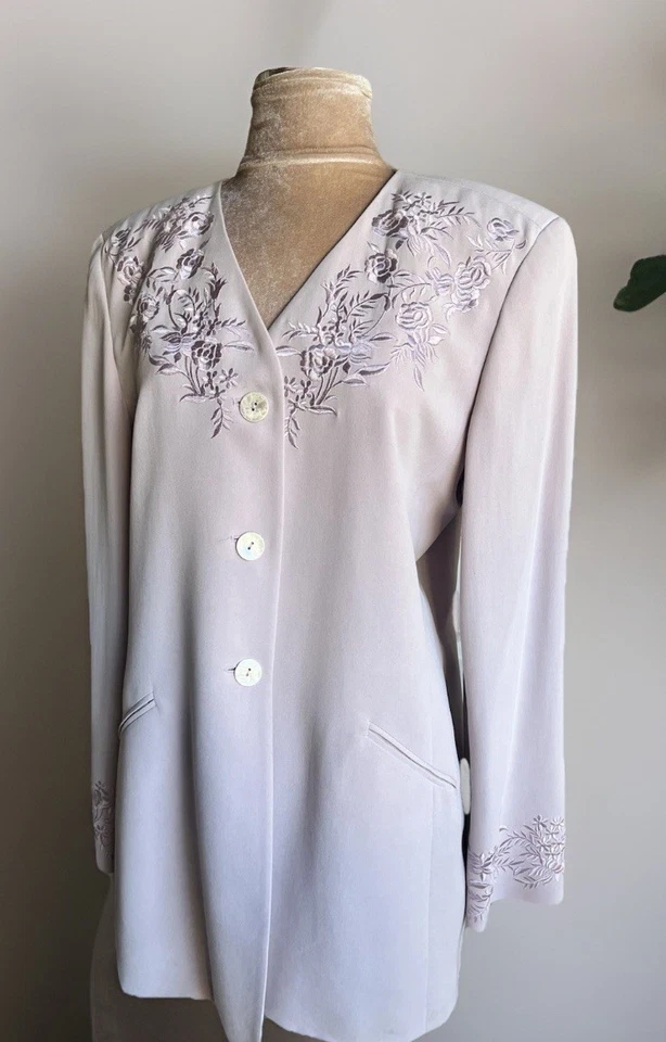 Blazer de seda vintage Dana Buchman - Imagem 2 de 4