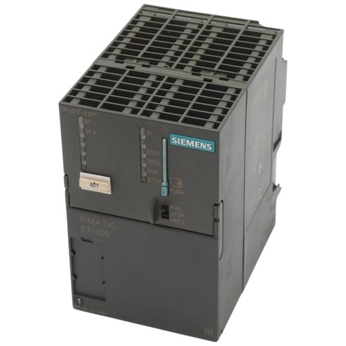 Siemens 6ES7317-2AJ10-0AB0 E: 02 V2.1.3 Zentralbaugruppe mit Klappe -used/Attn.- - Bild 1 von 8