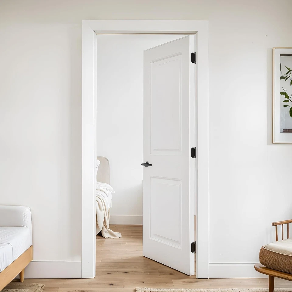 Self Closing Door Hinges 2 Pack Matte Black Spring Hinges Adjustable Tension - Image 4 of 4