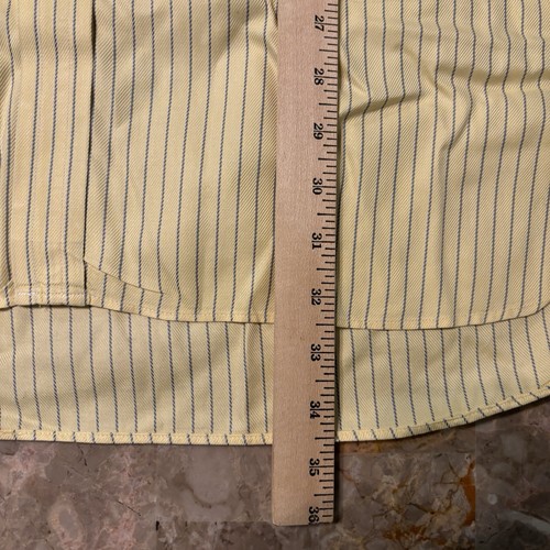 Turnbull Asser Shirt Mens 18 45 Yellow Striped Long Sleeve Button - Picture 3 of 10