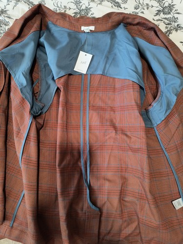 NEW J Jill Mendocino Plaid Auburn Academia Retro Sport Blazer XL - Picture 9 of 13