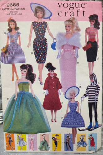 Patrones de costura de moda Ropa para muñeca Barbie 11 1/2" tú eliges - 32 para elegir - Imagen 28 de 37