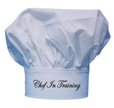 Chef Hats For Kids And Adults Chef In Training, White Cooking Toque For Baking