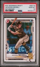 2021 BOWMAN DRAFT 1ST ED #BD119 JACKSON MERRILL PSA 10