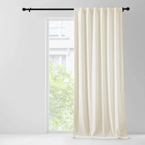 Rideau Chauffant Ivoire Blanc Épais Salon Velours Chambre 84 Pouces de Long, 1 P... - Photo 9/9