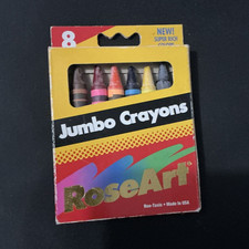 RoseArt 8 Jumbo Crayons Multicolor Non-Toxic ...