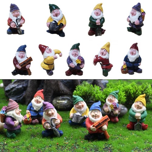 Miniature Resin Garden Gnome Decorations for Garden and Shelf Placement - Picture 6 of 10