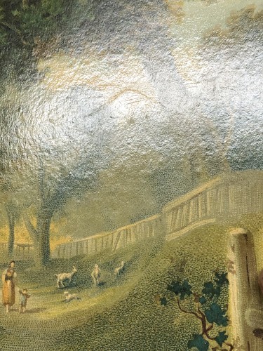 Impresión de la época victoriana - Niños en la cerca en la granja - Imagen 11 de 16