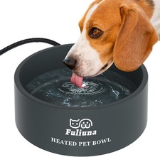 Large Heated Water Bowl 0.85 Gal Outdoor Pet Thermal Bowl Chew Proof Cord