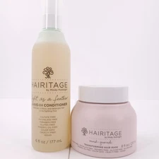 Hairitage Transforming Hair Mask Cream 8 Oz & Leave-In Conditioner Spray 6 Oz