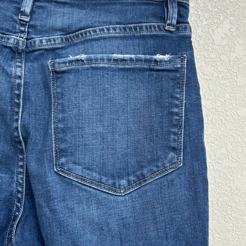 FRAME Le Garçon Women’s Slim Straight Jeans 31 Daphne Blue Mid Rise Ankle Denim - Picture 9 of 11
