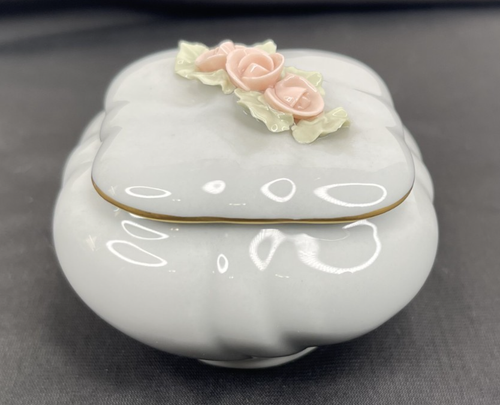 Vintage Royal Crest Bone China Teapot Creamer Sugar Applied Pink Roses Ben Wood - Picture 15 of 20