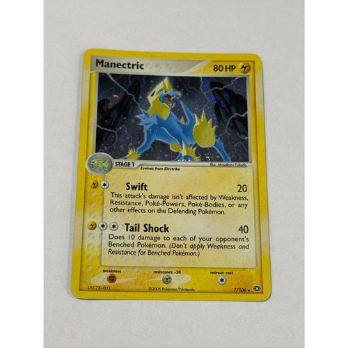 Manectric 7/106 Holo Rare Emerald Pokemon Card