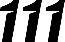 DCOR - 45-31-1 - Slash Number Plate - #1 - Black - 7"