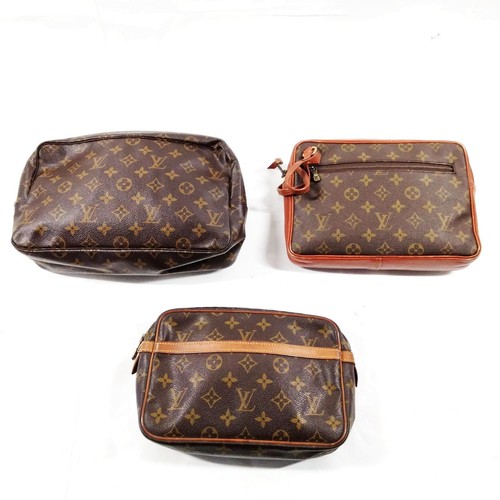 NO TARIFF Louis Vuitton Clutch 3er Set Braun Monogramm 3608562 - Bild 1 von 10