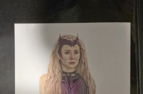 Bruja Escarlata 2.0 Original Pin-Up Arte Tim Grayson Vengadores Elizabeth Olsen - Imagen 1 de 2