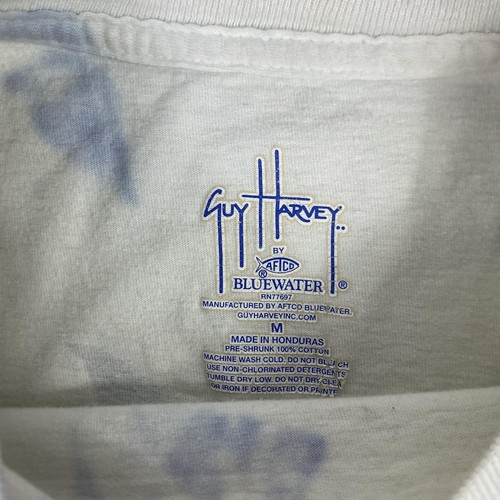 Camisa Guy Harvey Para Hombres Mediana Blanca Offshore Peces de Agua Salada Gráfico Bolsillo Camiseta - Imagen 8 de 11