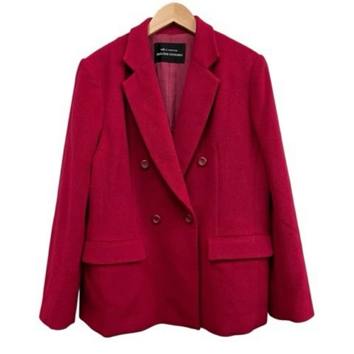 Hisashi Hosono double jacket blazer coat angora blend wool red size 11 Used c082