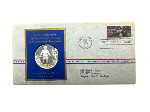 1975 Sterling Silver unheralded Heros of American Revolution Coin (14915)