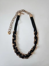 Belgo Lux Women’s Elastic / Gold Plated Metal Combo Belt Pre-owned