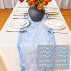 10pcs Blue Spring Summer Cheesecloth Table Runner 35 x120 inches Rustic Gauze...