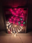 Holiday Time Lighted Santa Gnome Window Display Decoration 42 Lights