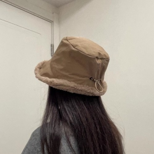 Thickening Bucket Hat Soft Plush Beanie Hat Outdoor Winter Plush Hat for Women - Photo 7/12
