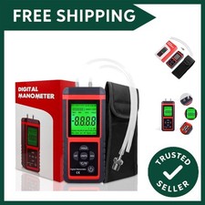 Digital Manometer Air Pressure Meter Gas Gauge Reader with 32-bit MCU 24-bit ...