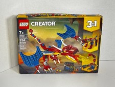 Lego Creator: Fire Dragon (31102) - New Sealed Retired 3 in 1 Package Wear