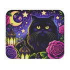 Enchanting Mystical Cat-Themed Mouse Pad, Black Cat Office Mat Gamer Pad