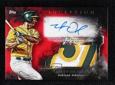 2018 Topps Inception Inception Auto Patch Red /25 Matt Olson #IAP-MO Patch Auto