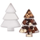 2Pcs Multifunction Christmas Tree Shape Fruit Plates Plastic Candy Snack Trays