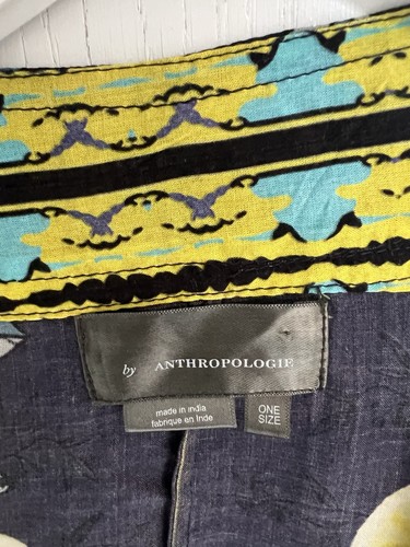 Anthropologie Boho Beach Casual Cover Up Kimono Lemon Print - Picture 3 of 4