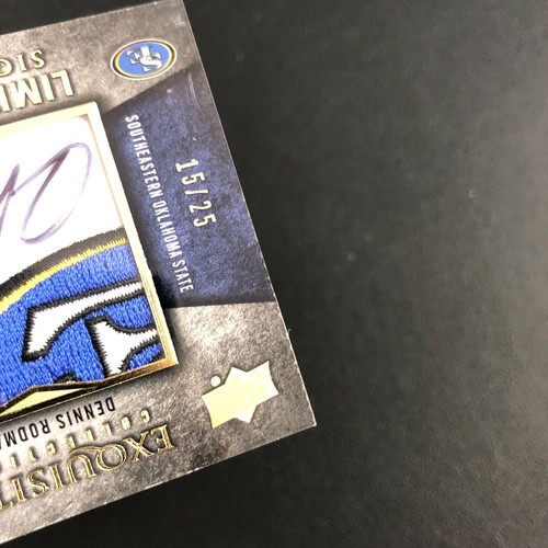2012-13 Upper Deck Exquisite Limited Logo Signatures Dennis Rodman /25 Auto - Picture 3 of 4