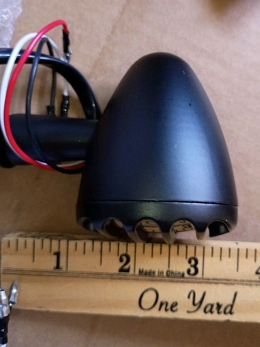Harley Davidson Black Mini Led Turn Signal Set Pair Amber With Grille - Foto 2 di 6