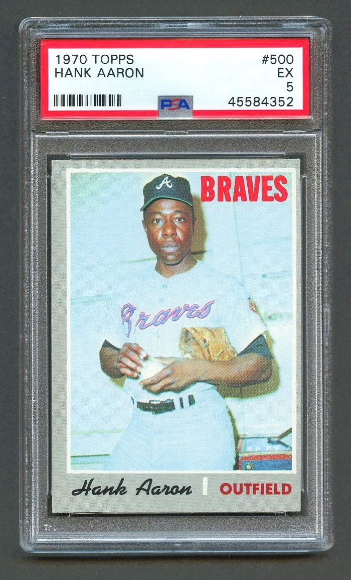 1970 Topps Baseball HANK AARON #500 PSA 5 EX Atlanta Braves HOF