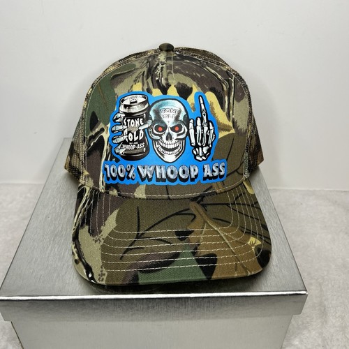 Stone Cold Steve Austin 3:16 Real Tree Camo Trucker Hat Cap 100% Whoop Ass - Picture 1 of 7