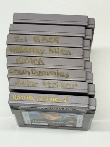 Lote de 8 juegos Nintendo Gameboy Home Alone 2 Wordtris Kwirk F1 Race - Imagen 3 de 3