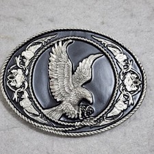 Siskiyou Buckle Co. Inc Pewter Flying Eagle Belt Buckle G-5 1991 Oregon USA Vtg