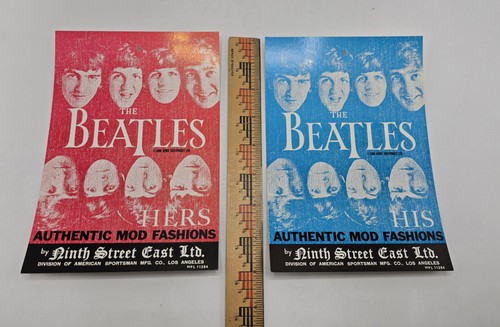 Beatles-Ninth Street East Ltd-1966 Nems Enterprises His/Her 2x Clothing Tags - Picture 3 of 4