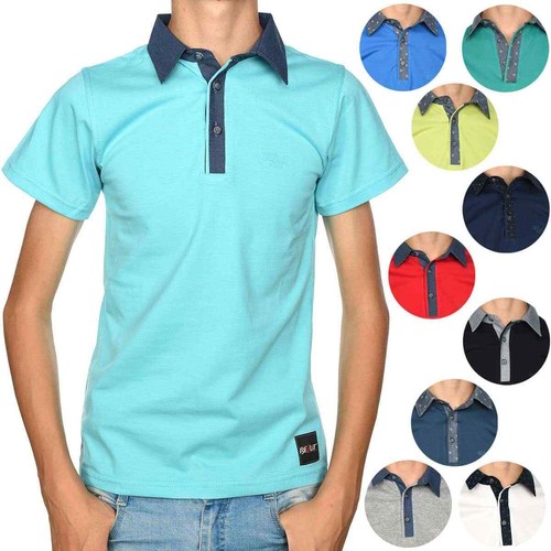 Children Boys Polo Shirt T Shirt Short Sleeve Summer Shirts Stretch 30093