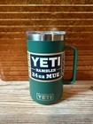 NEW RARE Yeti Rambler 24oz mug Northwoods Green Lid Coffee Cup
