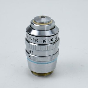 NIKON-PLAN-50-0-85-OIL-160-MICROSCOPE-OBJECTIVE-WITH-IRIS-50X